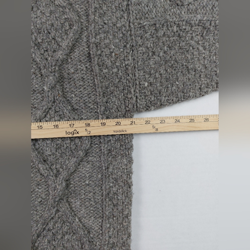 Vtg Sue Dille Designs Sweater Womens Gray Ecuadorian 100% Handspun Wool Button View 4